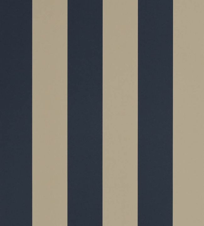 Spalding Stripe Wallpaper by Ralph Lauren Navy/Sand