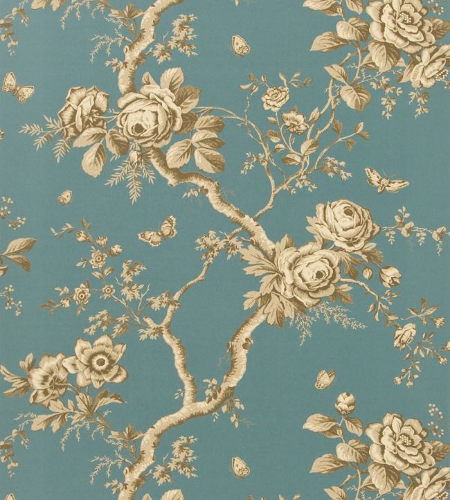Ashfield Floral Wallpaper by Ralph Lauren Tourmaline