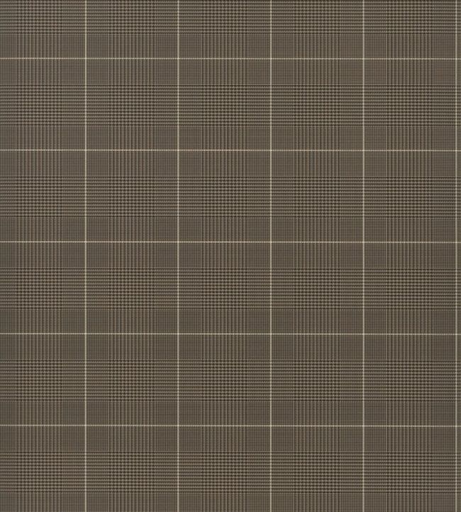 Egarton Plaid Wallpaper by Ralph Lauren Gunmetal, Black