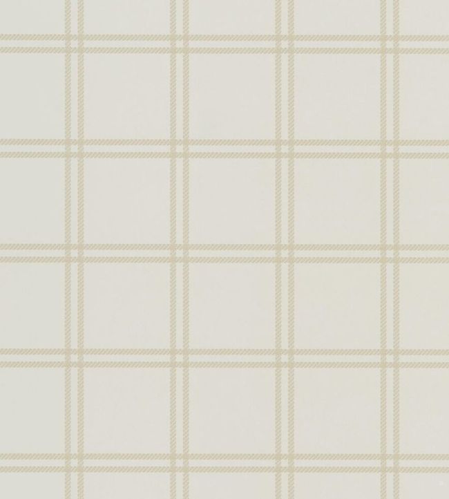 Shipley Windowpane Wallpaper by Ralph Lauren Cream