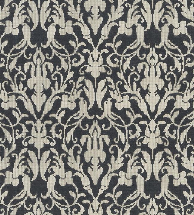 Speakeasy Damask Wallpaper by Ralph Lauren Black