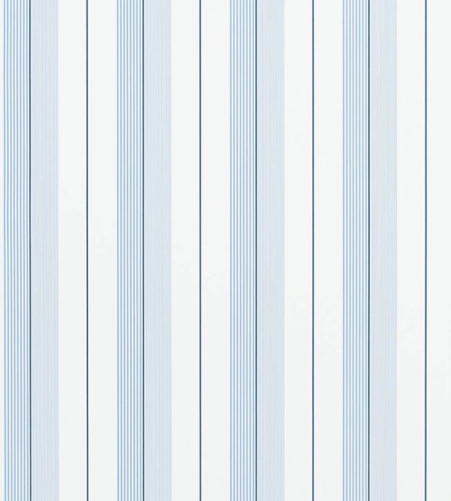 Aiden Stripe Wallpaper by Ralph Lauren Blue/Navy/White
