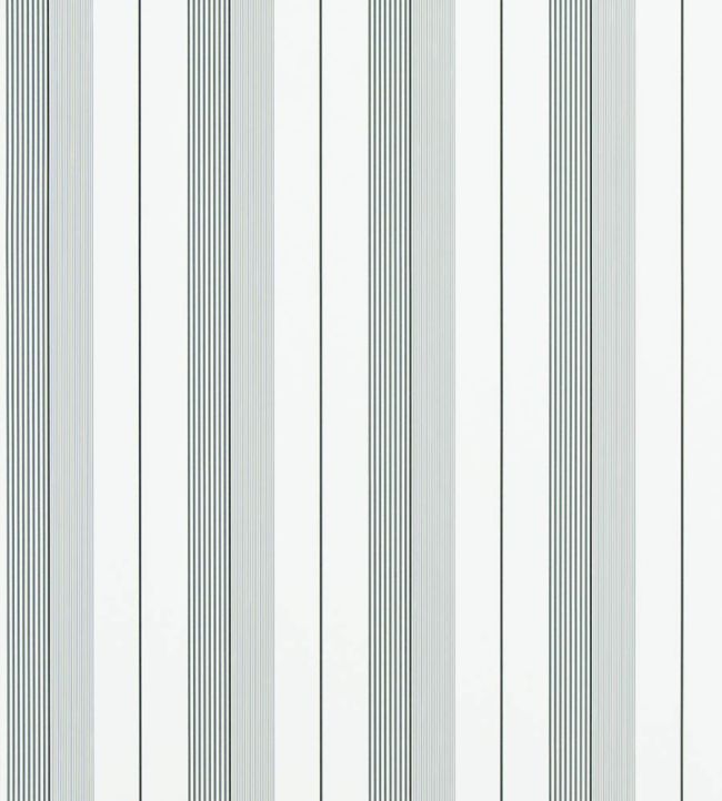 Aiden Stripe Wallpaper by Ralph Lauren Black/Grey