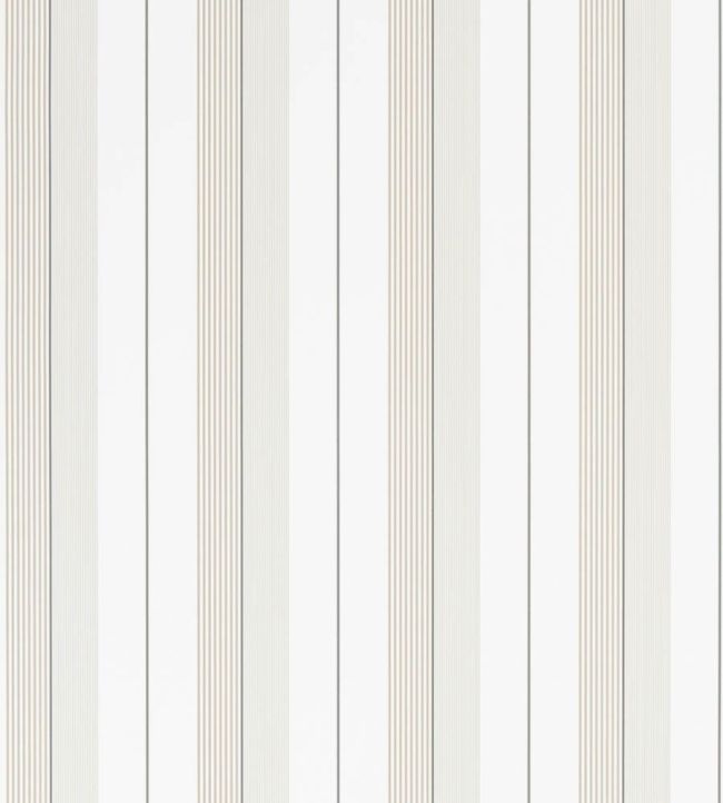 Aiden Stripe Wallpaper by Ralph Lauren Natural/White