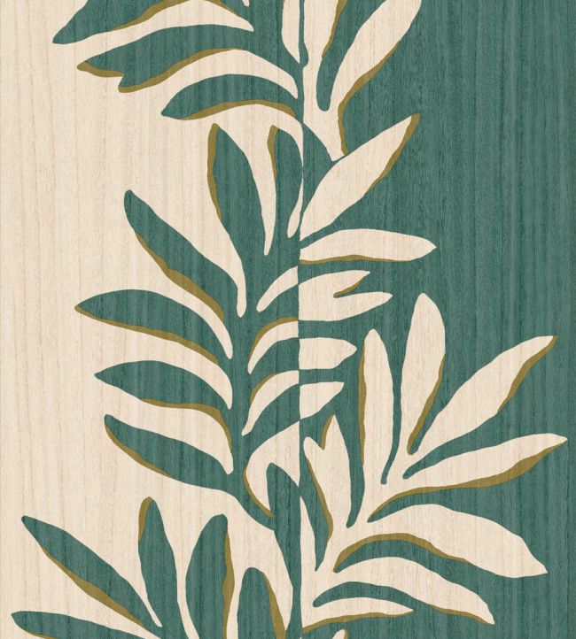 Rama Wallpaper by Casamance Ivoire/emeraude