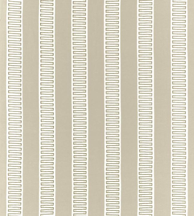 Raritan Line Embroidery Fabric by Thibaut Beige