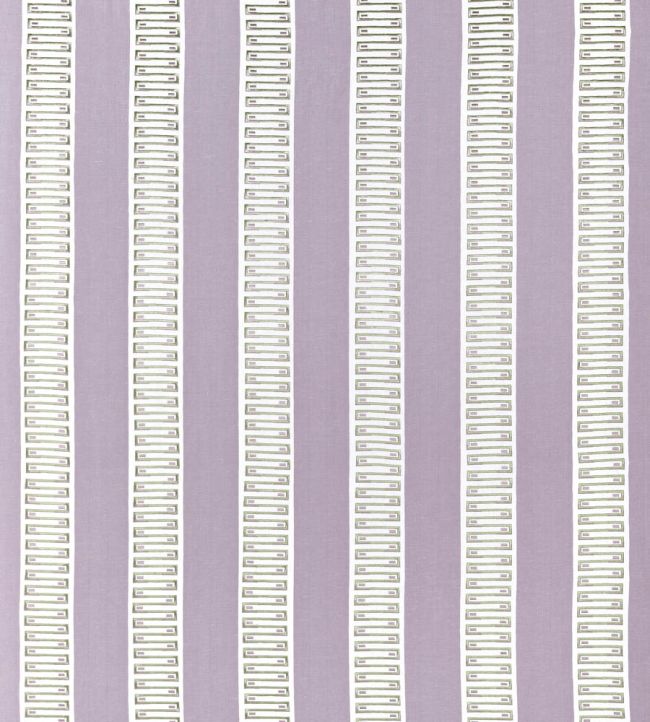 Raritan Line Embroidery Fabric by Thibaut Lilac