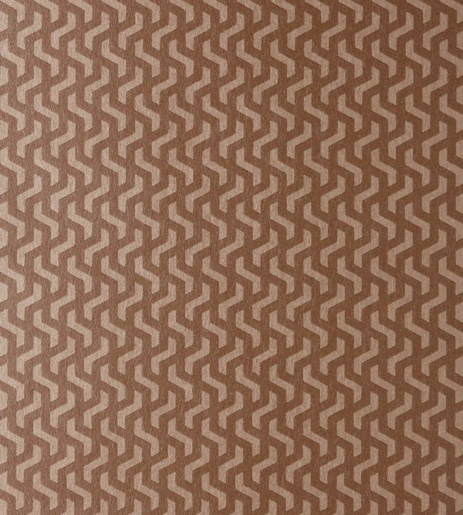 Rattan Wallpaper by 1838 Wallcoverings Burnt Orange