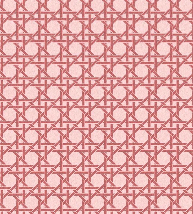 Rattan Wallpaper by Woodchip & Magnolia Rose Red
