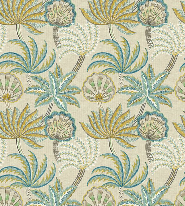 Ravenala Wallpaper by Osborne & Little Petrol/Gold