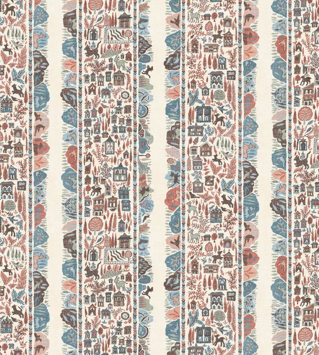 Ravi Ribbon Wallpaper by Lewis & Wood Blue Almond