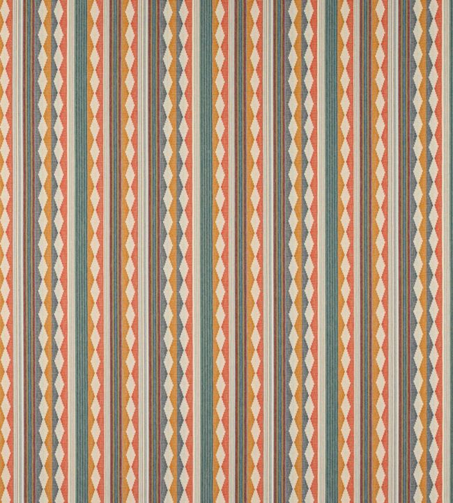 Ravi Stripe Fabric by Jane Churchill Indigo/Multi