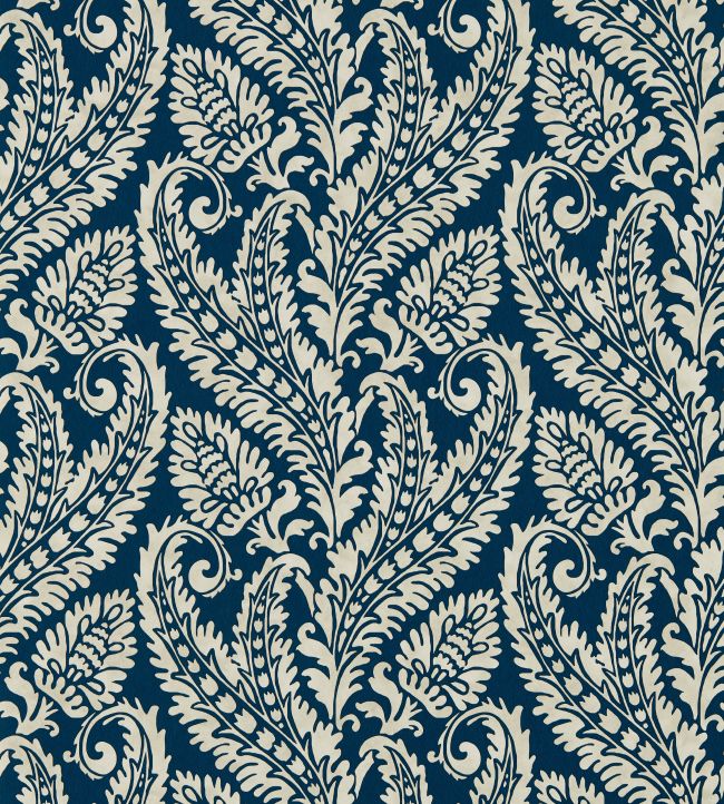 Regale Wallpaper by Clarke & Clarke Denim