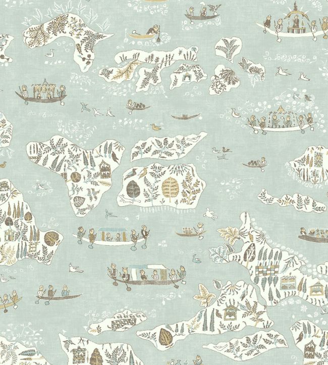 Regatta Fabric by Lewis & Wood Aqua Vita
