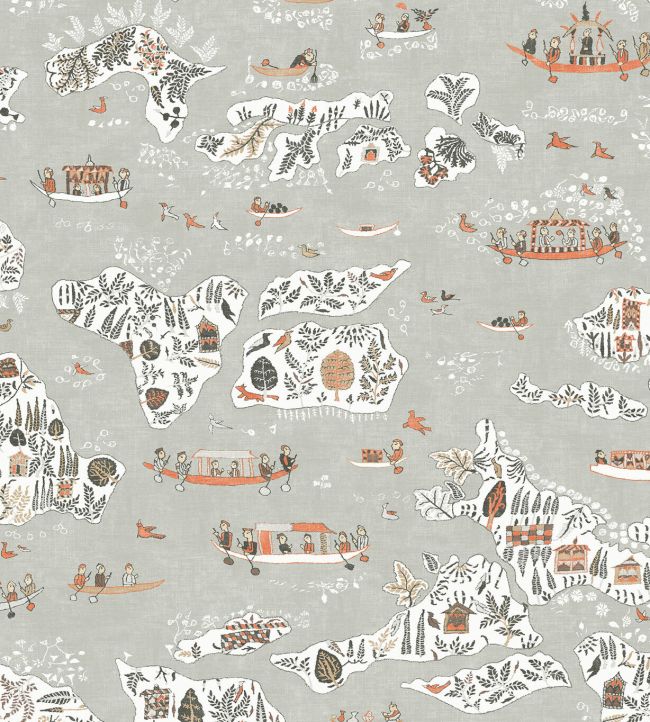 Regatta Wallpaper by Lewis & Wood Satsuma Soot