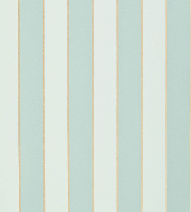 Regency Stripe Wallpaper by Osborne & Little Aqua/Gold