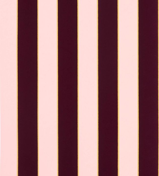 Regency Stripe Wallpaper by Osborne & Little Berry/Gold