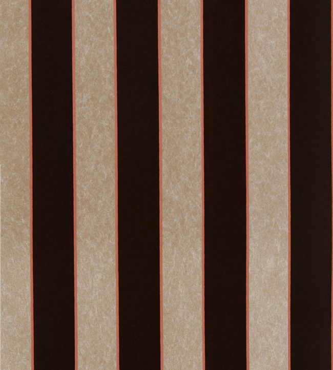 Regency Stripe Wallpaper by Osborne & Little Bronze/Coral
