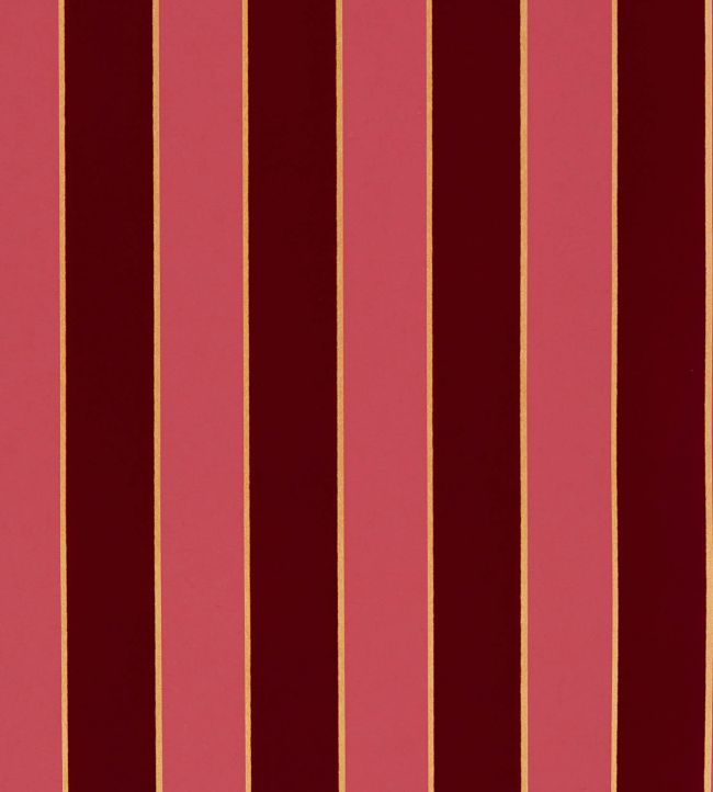 Regency Stripe Wallpaper by Osborne & Little Carmine/Gold