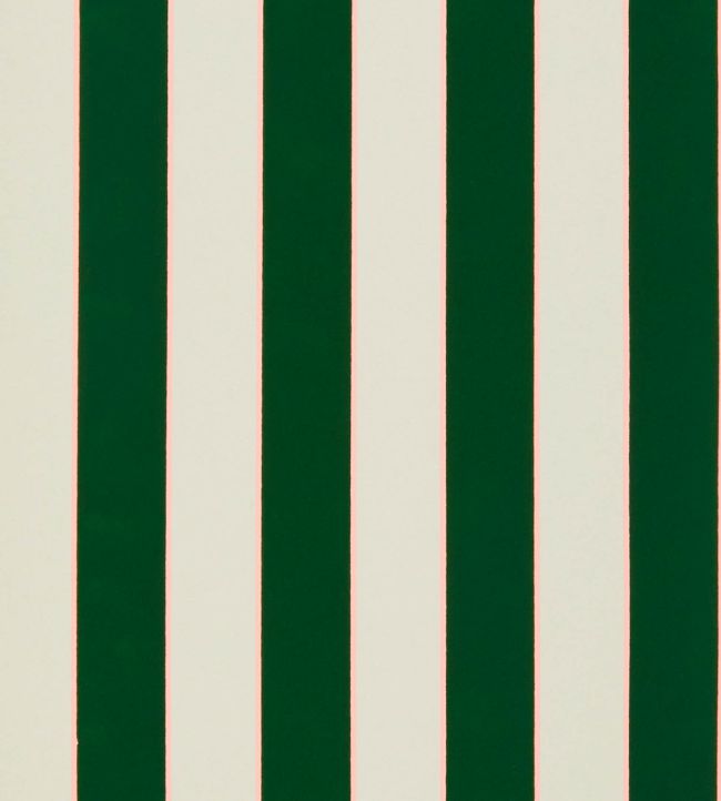 Regency Stripe Wallpaper by Osborne & Little Emerald/Blossom