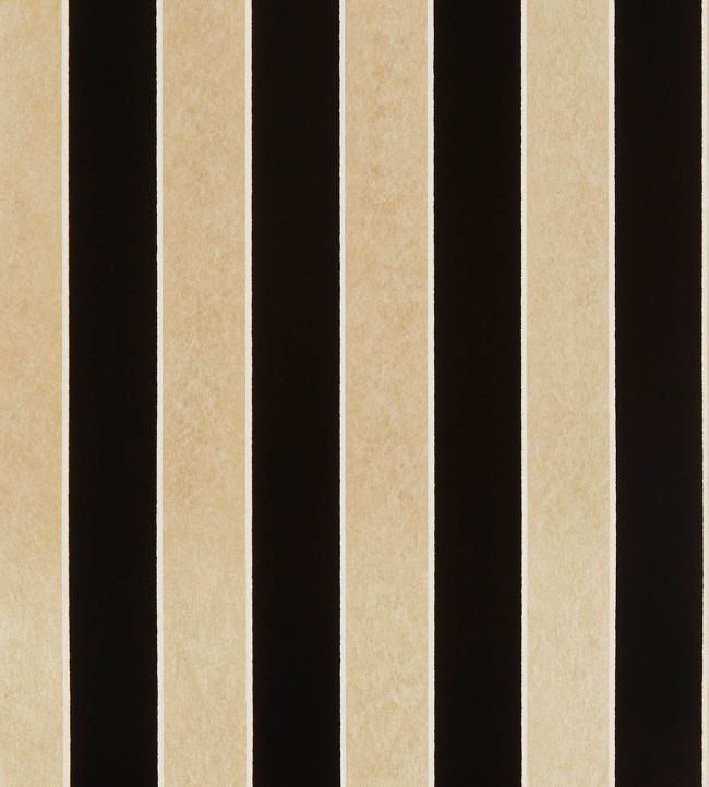 Regency Stripe Wallpaper by Osborne & Little Gold/Black