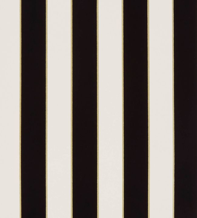 Regency Stripe Wallpaper by Osborne & Little Ivory/Black