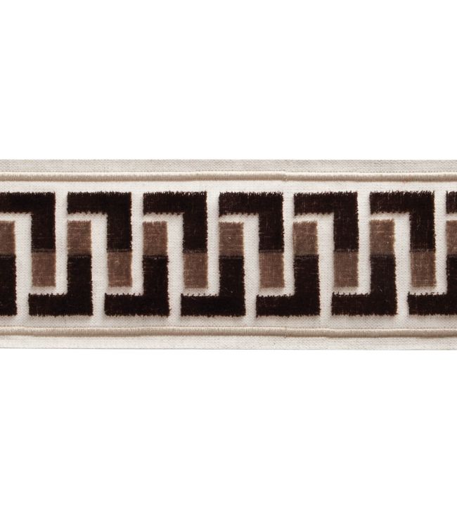 Rene Velvet Border Trimming by Samuel & Sons Espresso