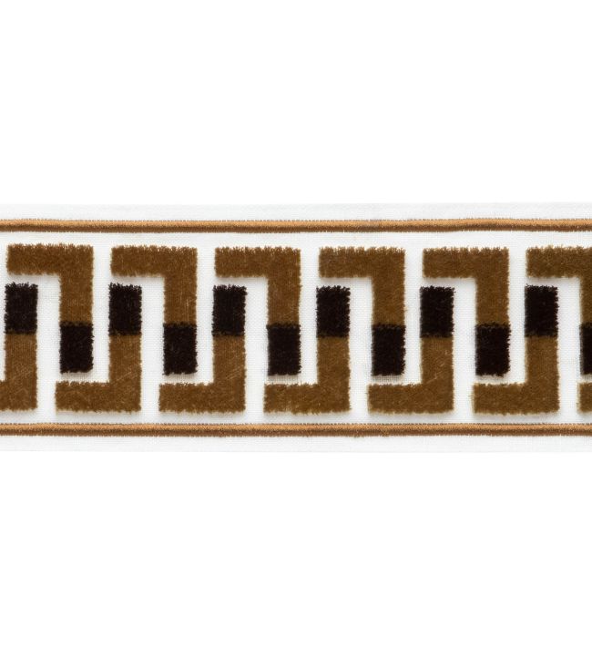 Rene Velvet Border Trimming by Samuel & Sons Walnut