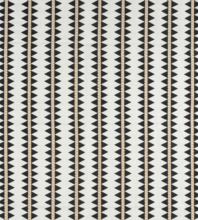 Reno Stripe Fabric by Thibaut Black
