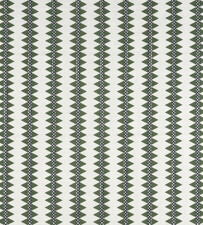 Reno Stripe Fabric by Thibaut Green