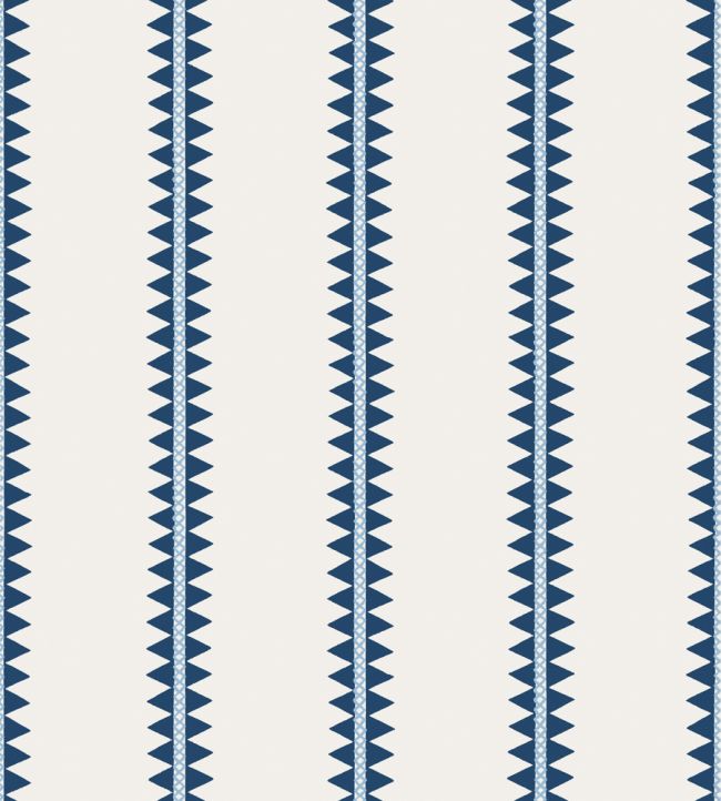 Reno Stripe Wallpaper by Thibaut Navy