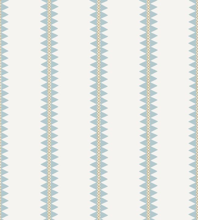 Reno Stripe Wallpaper by Thibaut Spa Blue