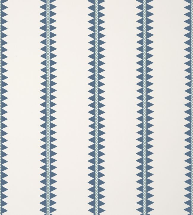 Reno Stripe Wallpaper by Thibaut Teal