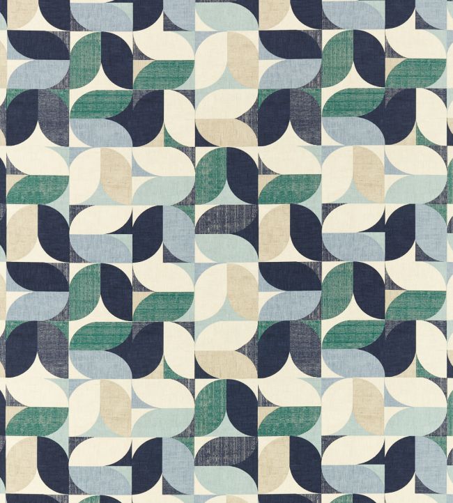 Reno Fabric by Studio G Mineral/Navy