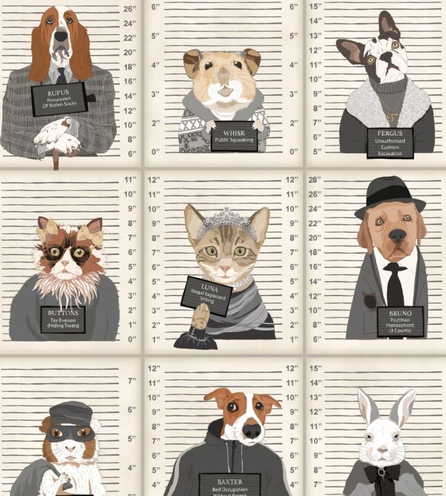 Resisting Arrest Wallpaper by Brand McKenzie Chalk & Charcoal