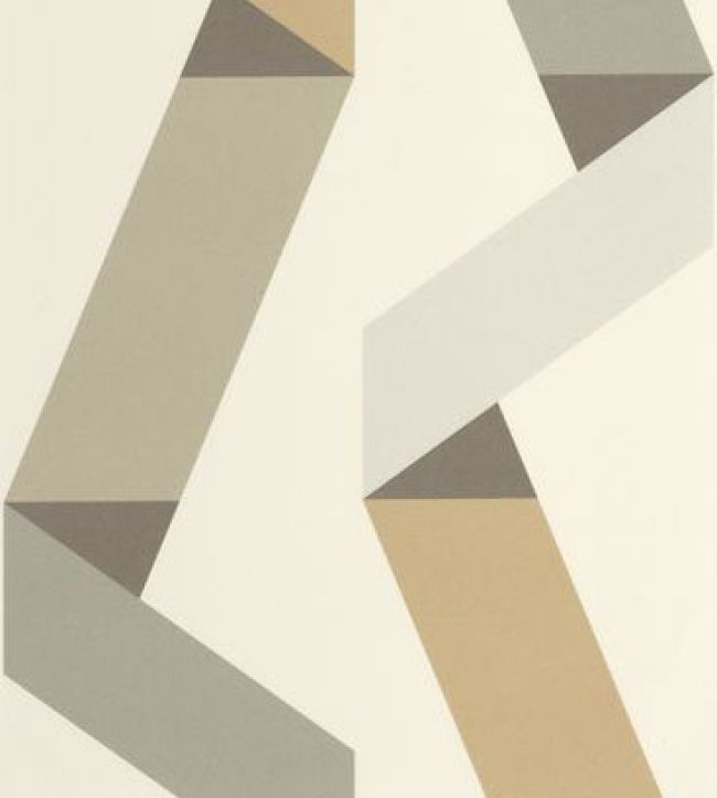Ribbon Game Wallpaper by Casadeco Beige