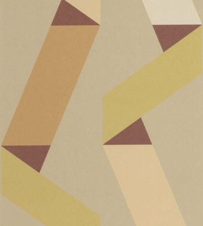 Ribbon Game Wallpaper by Casadeco Terracotta