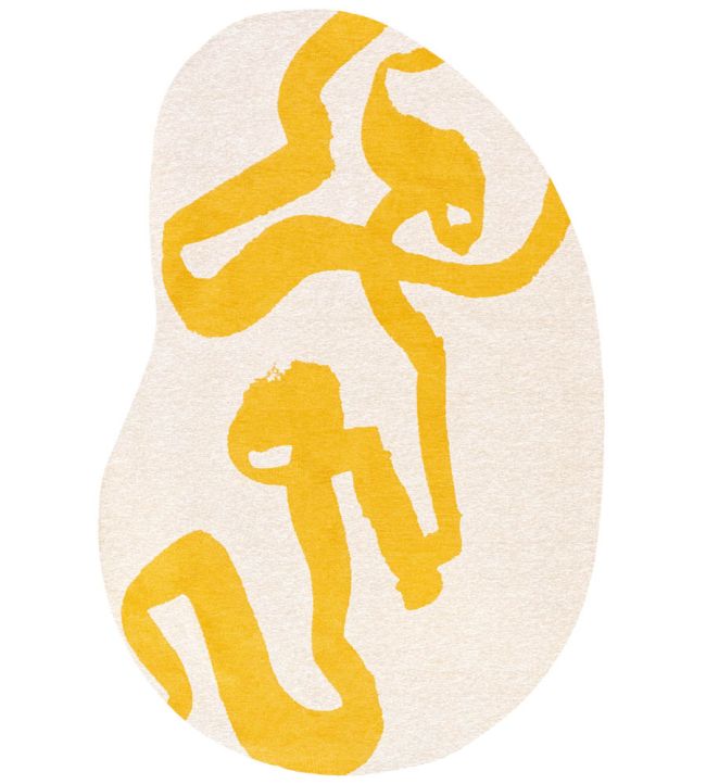 Louis De Poortere Ribbon Peanut rug Pure Yellow 50171-120314 Pure Yellow