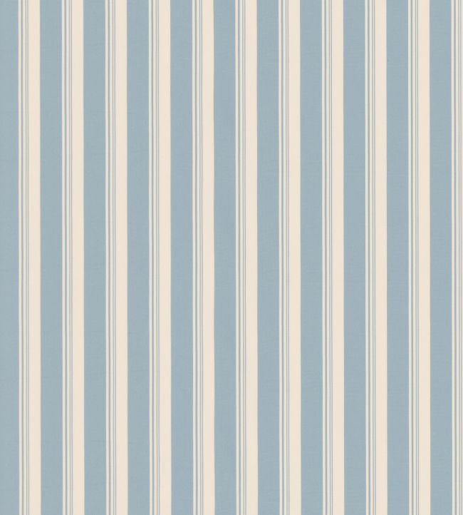 Ribbon Stripe Fabric by George & Minnie Chalky Blue