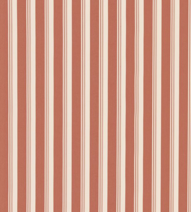 Ribbon Stripe Fabric by George & Minnie Terracotta