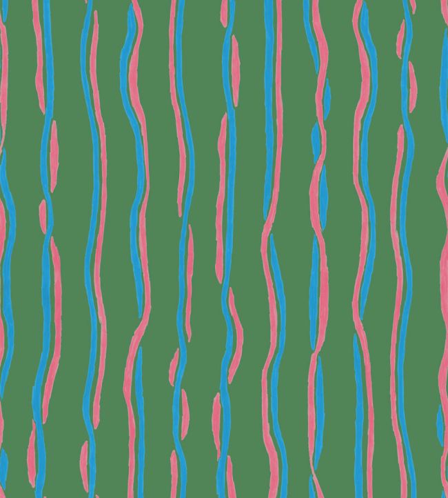 Ribbons Wrap You Up Wallpaper by CommonRoom Green