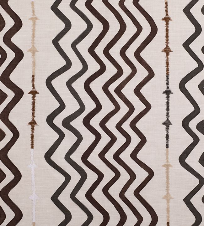 Rick Rack Fabric by Christopher Farr Cloth Chocolate