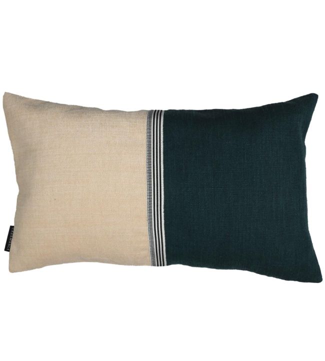 Rime Cushion 30 x 50cm by Maison Casamance Praline Bleu Canard