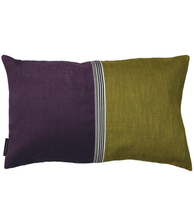 Rime Cushion 30 x 50cm by Maison Casamance Violet Olive