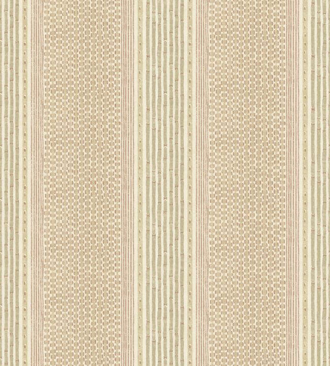 Rita Stripe Wallpaper by Josephine Munsey Blush and Soft Olive