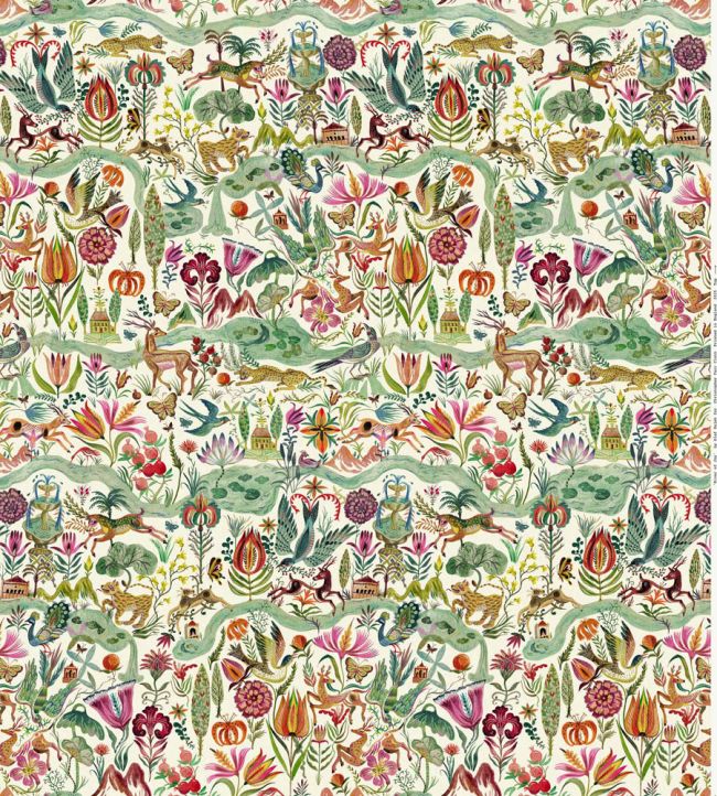 River of Joy Wallpaper by Christopher Farr Cloth Fuchsia