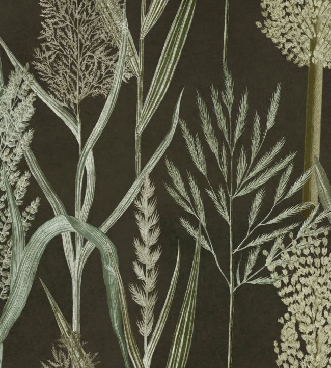 Riverside Flora Wallpaper by MINDTHEGAP Anthracite