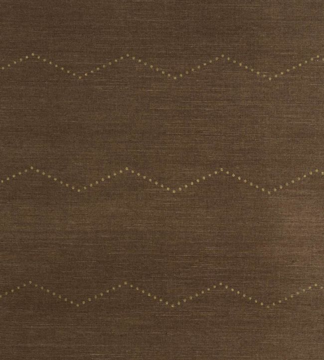 Rivet Stripe Sisal Wallpaper by Schumacher Sepia