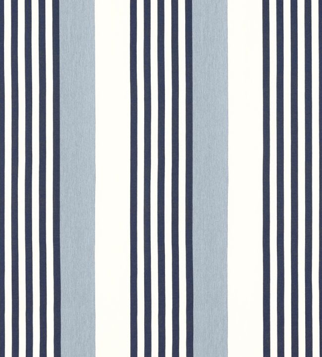 Riviera Stripe Fabric by Thibaut Oxford Blue and Navy