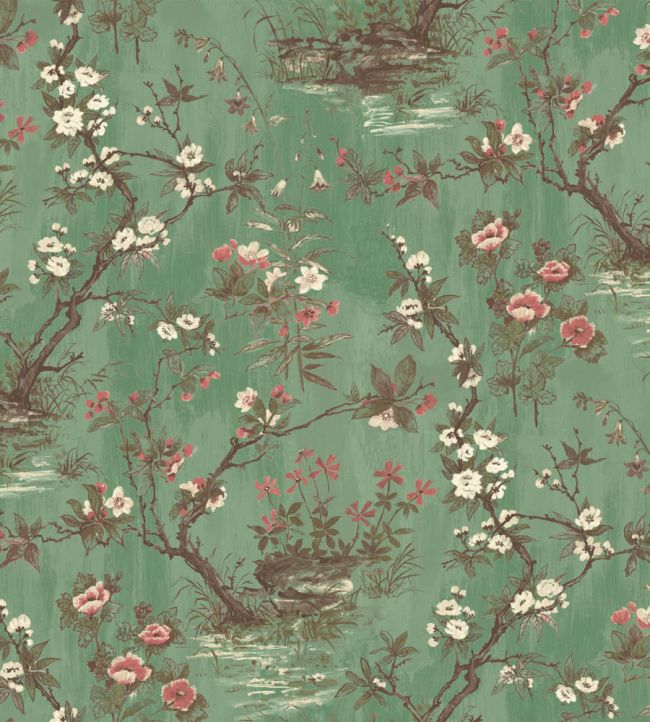 Rivington Wallpaper by Woodchip & Magnolia Moss Green